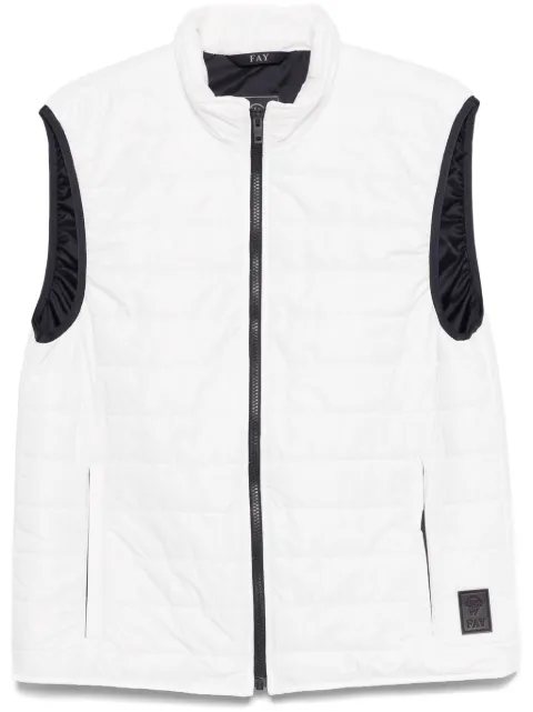 Fay quilted gilet White NAM20500330