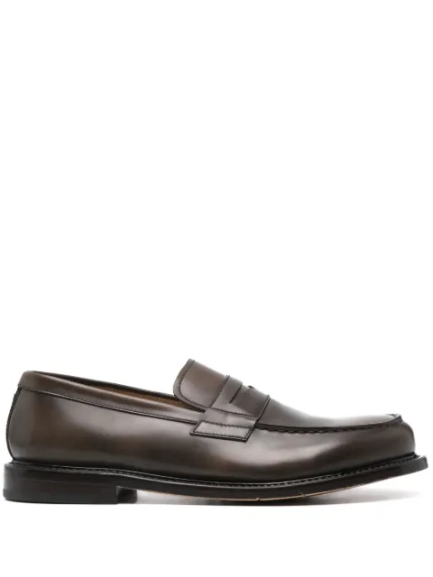 Premiata leather loafers Brown 32050BINDER