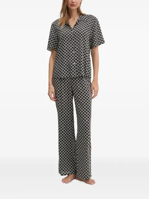 Karl Lagerfeld geometric-print shirt Black A1W46044
