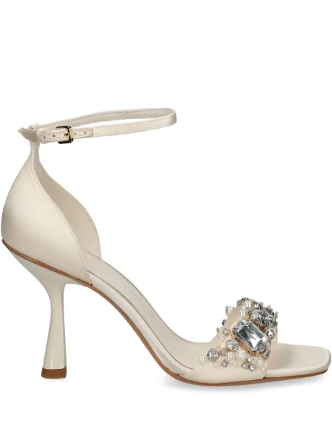 Kate Spade 90mm leather sandals White KK307