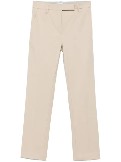 Brunello Cucinelli twill trousers Neutrals MA126P8599C8617