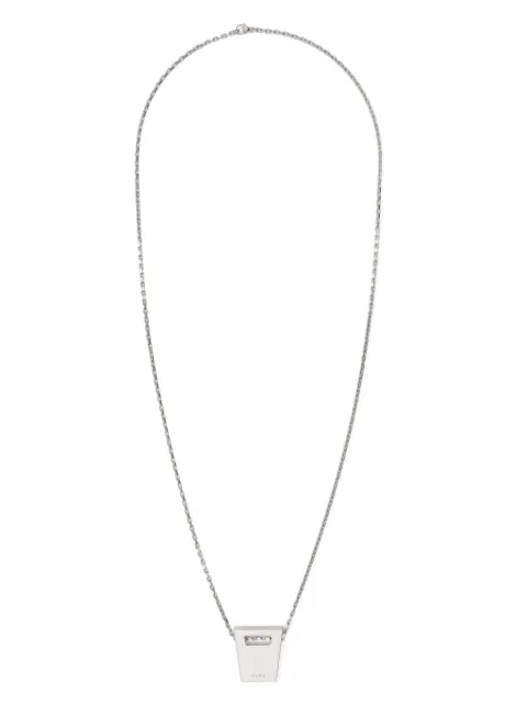 Rick Owens logo-engraved necklace Silver RJ0000063MMTHE9