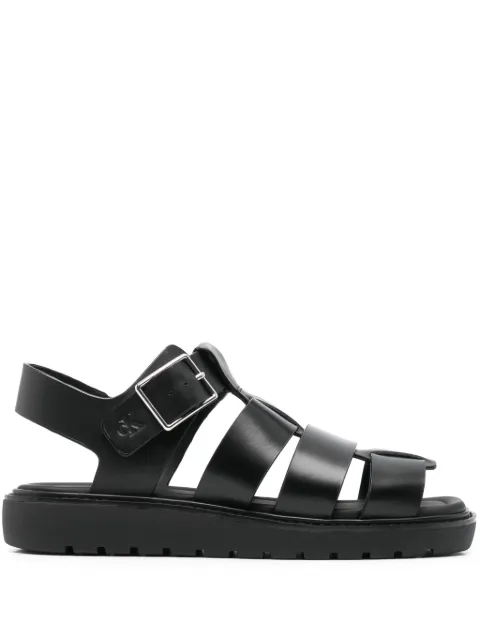 Calvin Klein Jeans leather sandals Black YW0YW01700