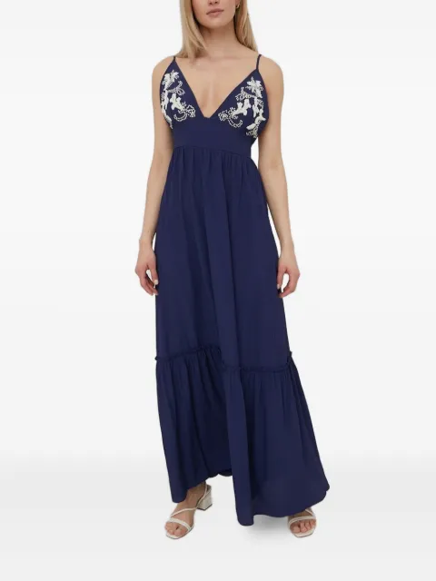 Beatrice B embellished tiered maxi dress Blue 22FE6716R