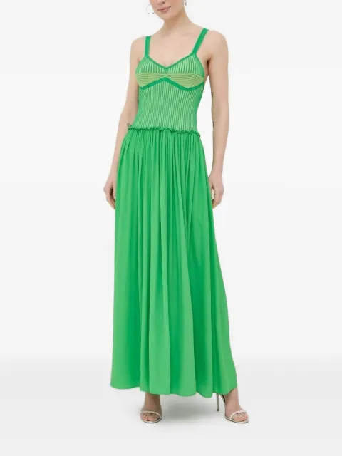 Beatrice B knitted-bodice maxi dress Green 23FE6970