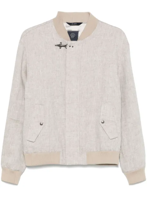 Fay linen jacket Neutrals NAM11500170