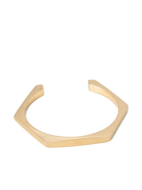 Armani Exchange geometric-shaped cuff bracelet Gold AXG0138710
