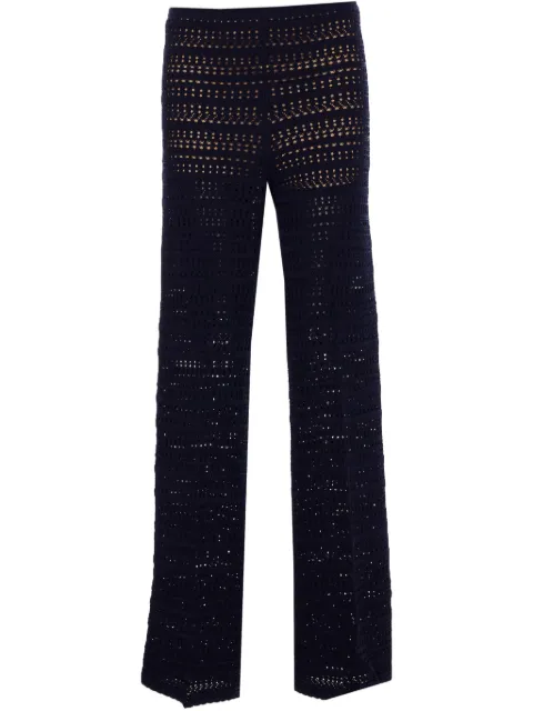 TWINSET open-knit trousers Blue 251TP3193