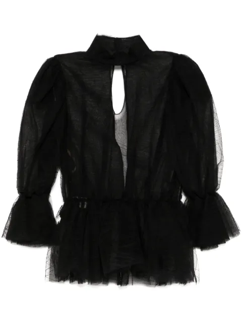 Saiid Kobeisy ruffled blouse Black PREFL21BL32