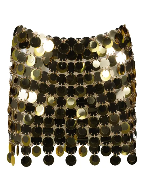 Rabanne sequin mini skirt Gold 25PIJU046PS0133