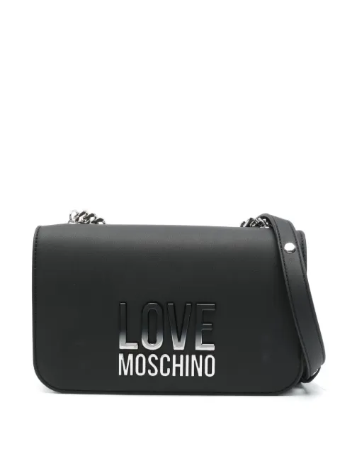 Love Moschino logo-plaque corssbody bag Black JC4254PP0MKD0