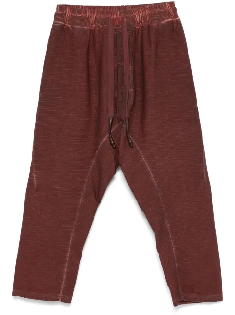 Isaac Sellam Experience textured-finish trousers Red NEWSHORTPANTSGAUFRE