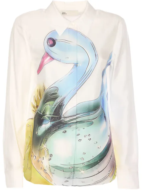 Tory Burch Lucky Duck silk shirt White 167506