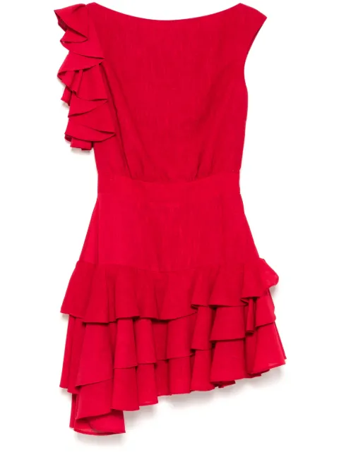 Saiid Kobeisy ruffled short dress Red RTWSS25LE18