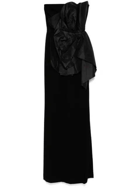 Saiid Kobeisy Voluminous draped moulage jumpsuit Black RTWSS25LE08