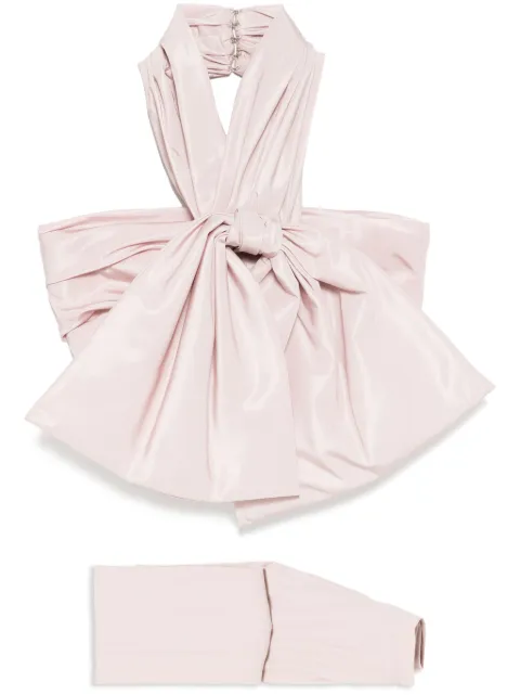 Saiid Kobeisy strapless draped bow set Pink RTWSS25LE04