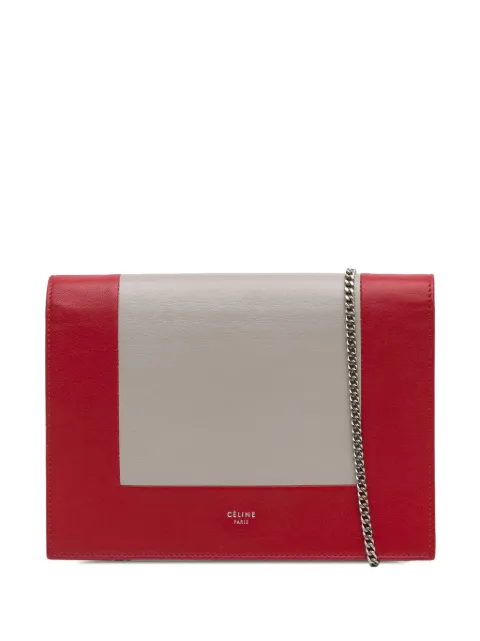 Celine Pre-Owned 2017 Frame Leather Wallet on Chain crossbody bag Red 72SQC16AX1RT8DYN