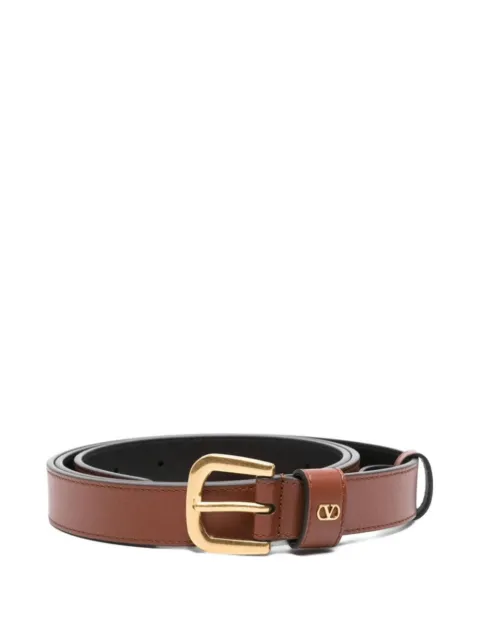 Valentino Garavani VLogo leather belt Brown YT0SD7DHP