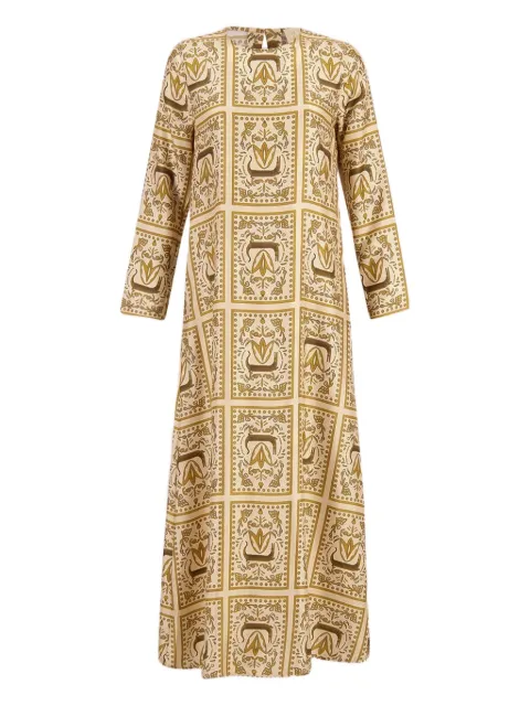 PAULA silk dress Neutrals GRAY5