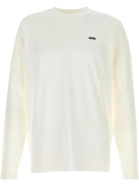 Autry embroidered-logo longsleeved T-shirt White LSPXA6JW