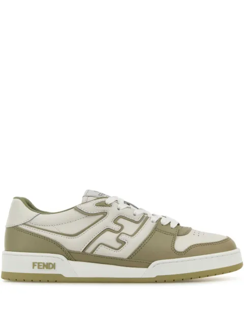 FENDI Match logo-patch sneakers Green 7E1643AOMN