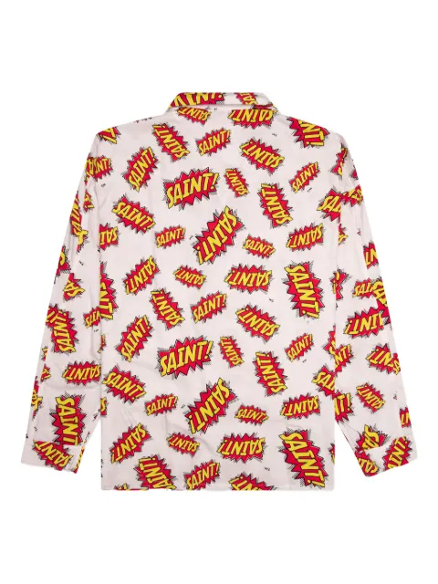 SAINT MXXXXXX Pow cotton pajamas shirt White SMA220000027