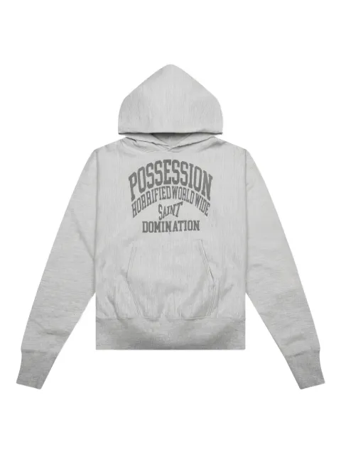 SAINT MXXXXXX logo-print hoodie Grey SMA220000024