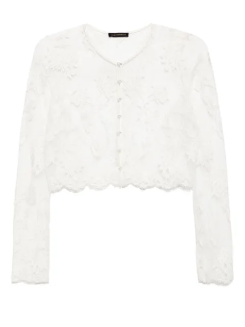 Kiki de Montparnasse Dominique shirt Neutrals DOMINIQUECROPPEDLONGSLEEVE