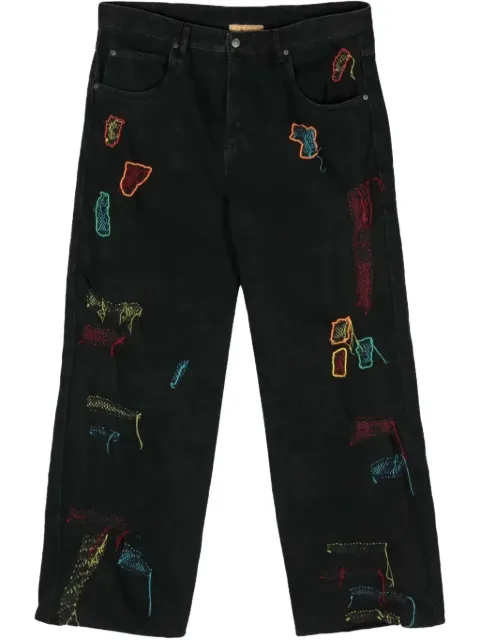 Glass Cypress Reconstructed Shredded jeans Black 6012419024