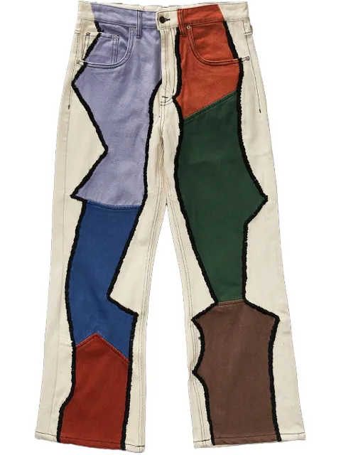 Glass Cypress Patchwork Semi-Flare "Blue" jeans Neutrals 6072319011