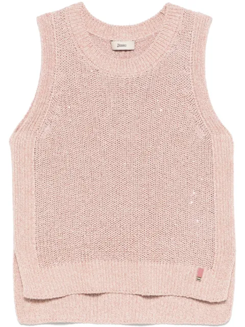 Herno sequin-embellished vest Pink MG000167D76068