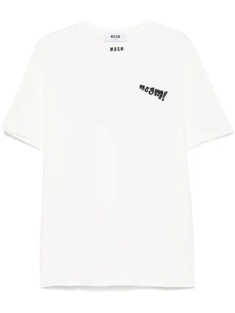 MSGM logo-embroidered T-shirt White 3840MM104257098