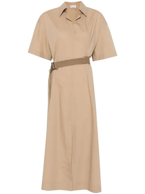 Brunello Cucinelli poplin midi dress Brown M0H93A5306C2871