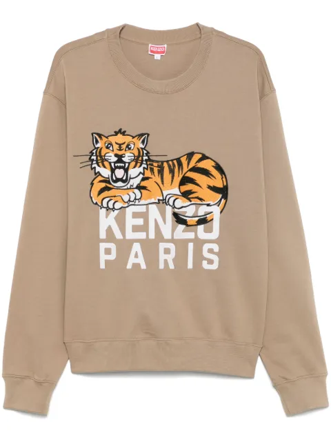 Kenzo Happy Tiger sweatshirt Brown FF55SW2634MF