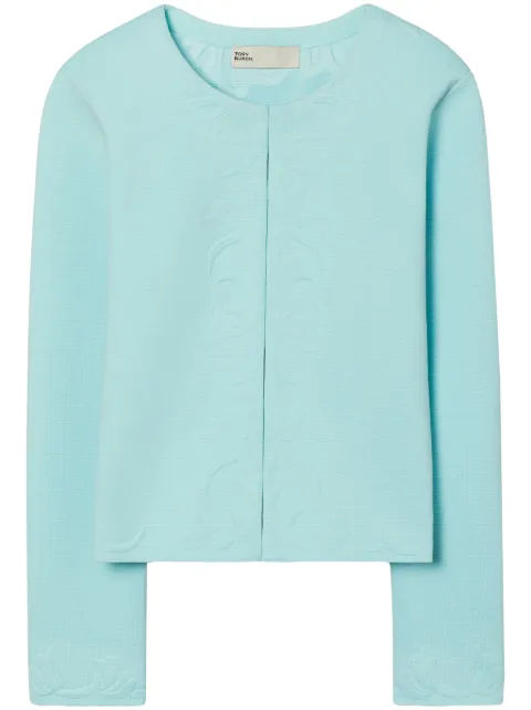 Tory Burch Kendra embossed cardigan Blue 167038