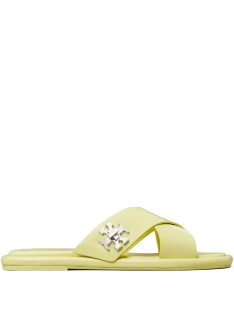 Tory Burch leather slides Yellow 170611
