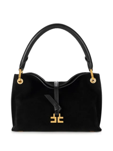 Elisabetta Franchi small Boulevard handbag in suede Black BS22N55EC