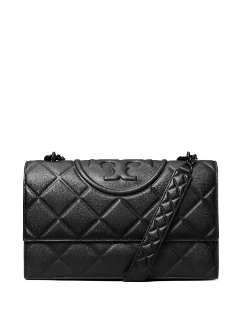 Tory Burch small Fleming polished-grain shoulder bag Black 167773