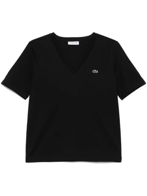 Lacoste cotton V-neck T-shirt Black TF7300