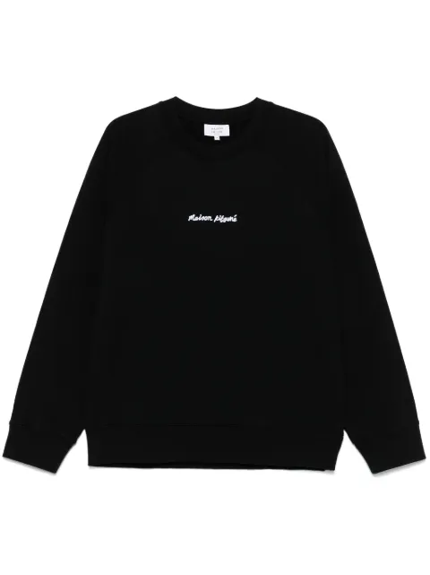 Maison Kitsuné logo-embroidered sweatshirt Black OM00309KM0001