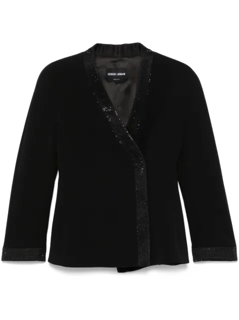 Giorgio Armani crystal-embellished jacket Black GW000673AF15921
