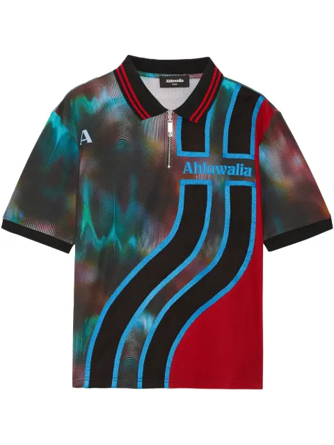 Ahluwalia Sahara polo shirt Blue MAHLUTO021AW23FA37MC