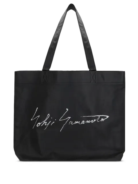 Discord Yohji Yamamoto leather tote bag Black DTI11791