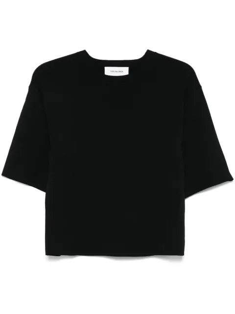 Yves Salomon cropped T-shirt Black 25EYH50353MSVP