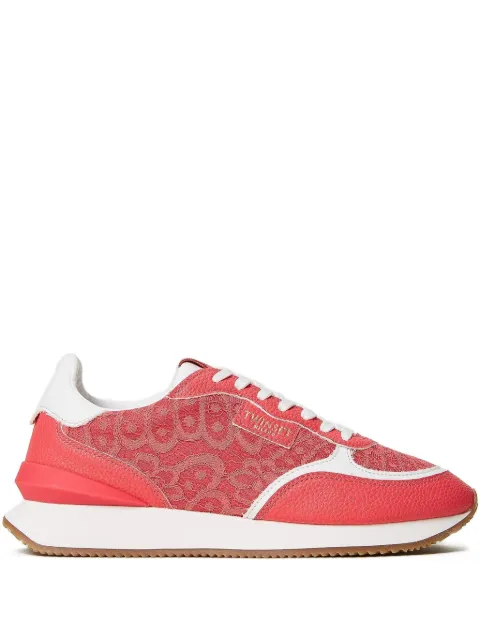 TWINSET lace-panelled sneakers Red 231TCP040