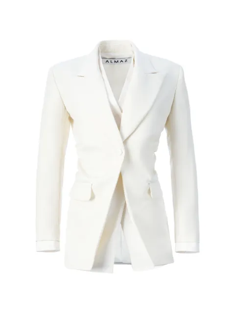 Almaz layered single-breasted blazer White BL0301SS25