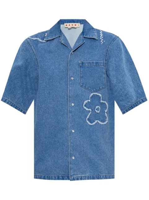 Marni floral motif shirt Blue CAJD0614QSUSCX34