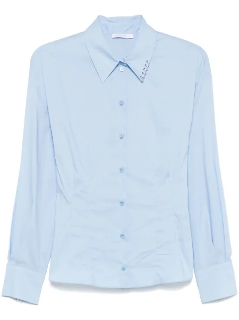 Patrizia Pepe hoop-detail shirt Blue 8C0753A043