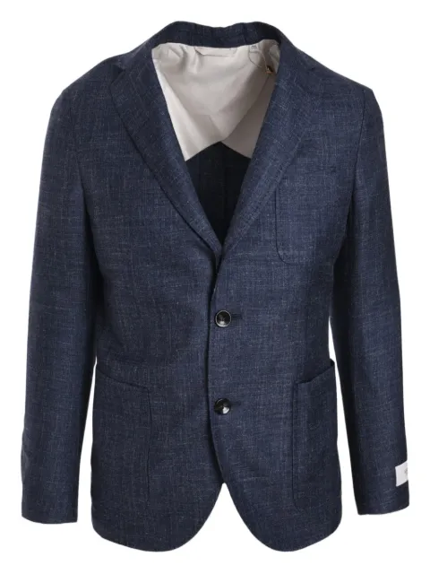 Agnona linen single-breasted blazer Blue TX09U2U1123