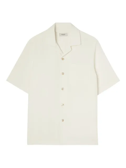 Agnona cotton silk blend revere-collar shirt TD09U3U2084